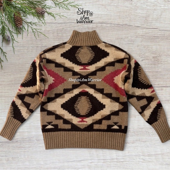 Banana Republic southwestern mock-neck wool pullover sweater *shop@ianwarrior - Picture 6 of 13